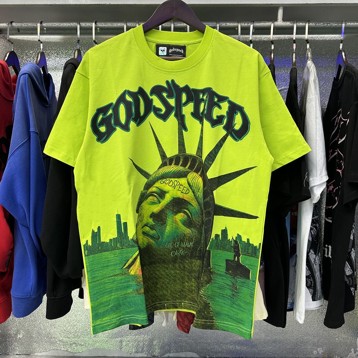American Fashion High-Quality Street Retro Skull Print Loose Fit Trendy Unisex Short Sleeve T-Shirt_viptrois.com