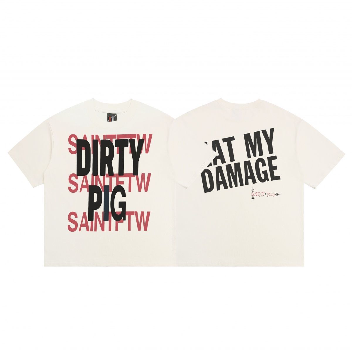 Cartoon Anime Summer Loose Heavyweight Short-Sleeve Men's Trendy T-Shirt_viptrois.com