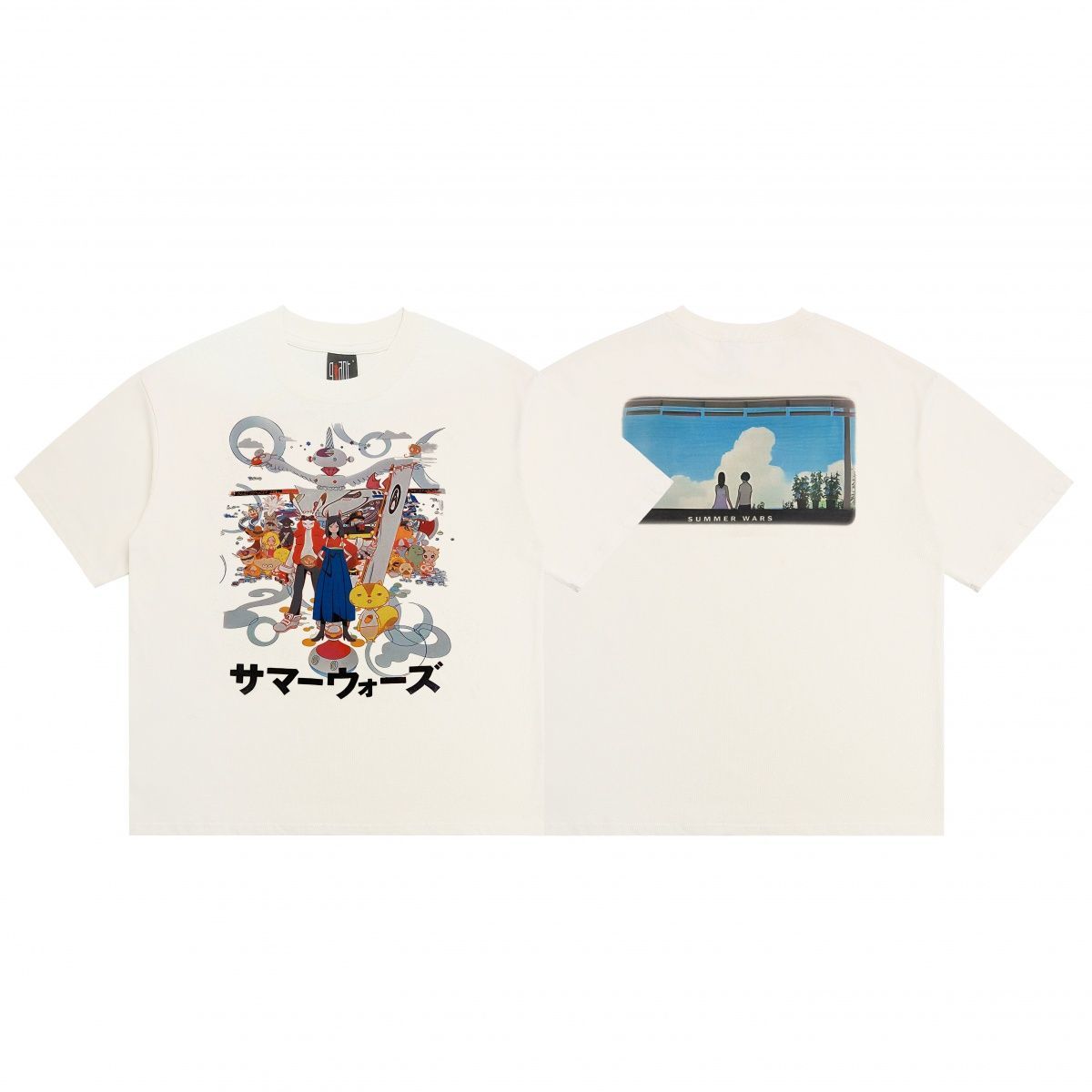 Cartoon Anime Summer Loose Heavyweight Short-Sleeve Men's Trendy T-Shirt_viptrois.com