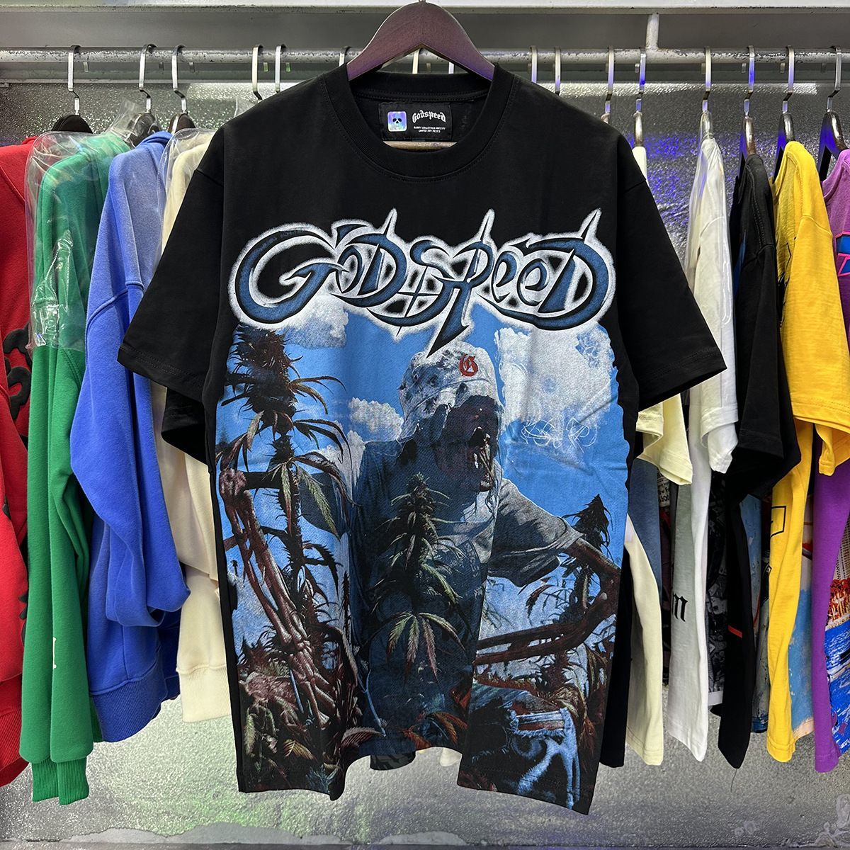 American Fashion High-Quality Street Retro Skull Print Loose Fit Trendy Unisex Short Sleeve T-Shirt_viptrois.com