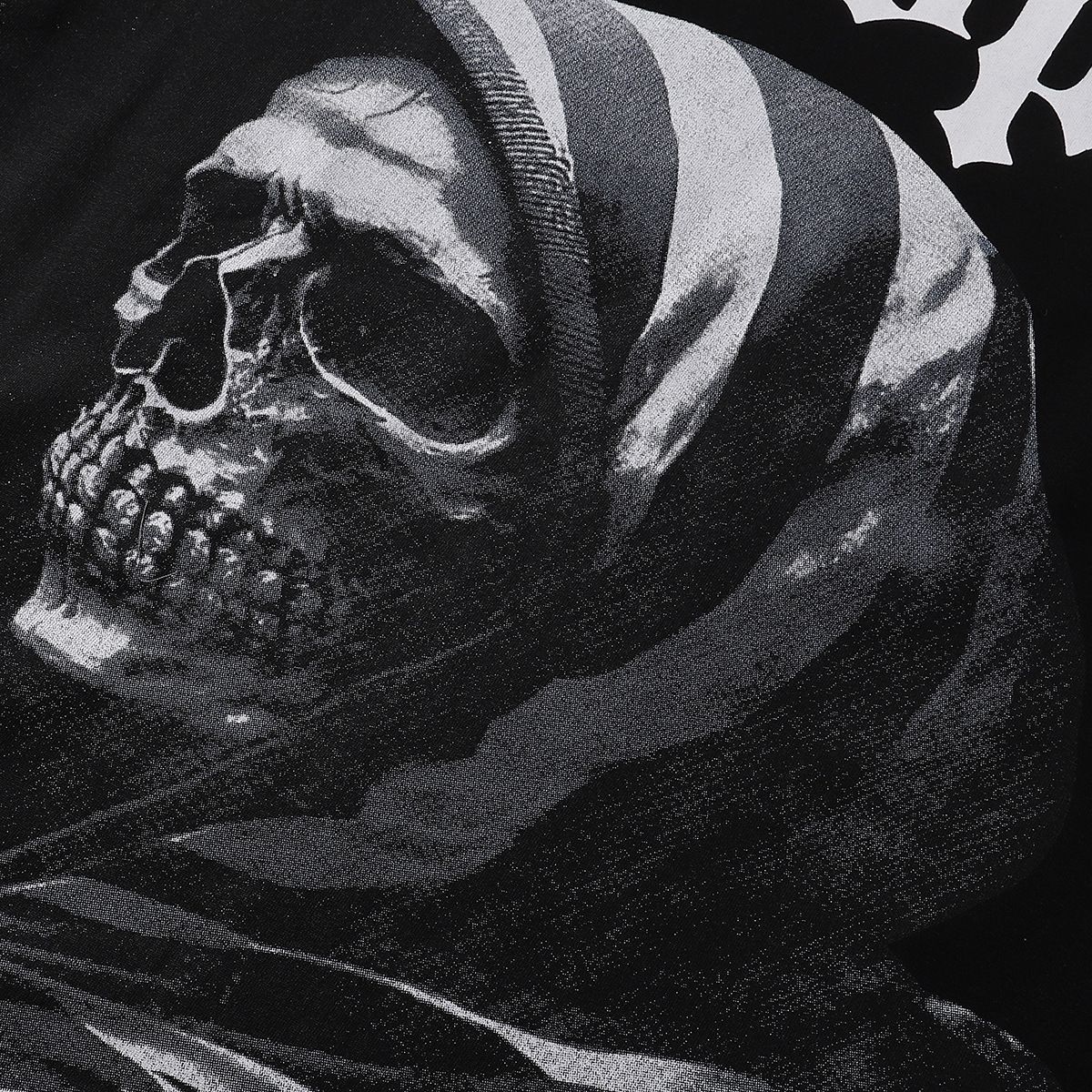 American Fashion High-Quality Street Retro Skull Print Loose Fit Trendy Unisex Short Sleeve T-Shirt_viptrois.com