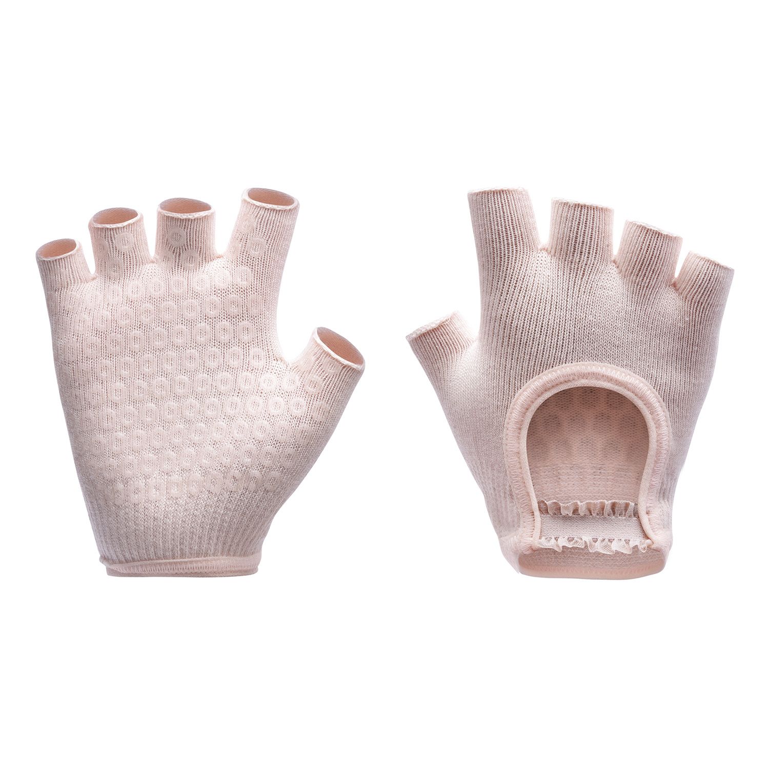 Women's Half-Finger Open-Back Non-Slip Fitness Gloves For Dumbbells, Lifting, Fishing, Cycling, Pilates, And Yoga_voghion.com