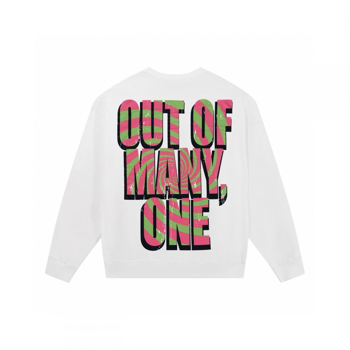 High Street Skull Print Sweatshirt, Round Neck, Loose Fit, Unisex, Long Sleeve, New Heavy Cotton_viptrois.com