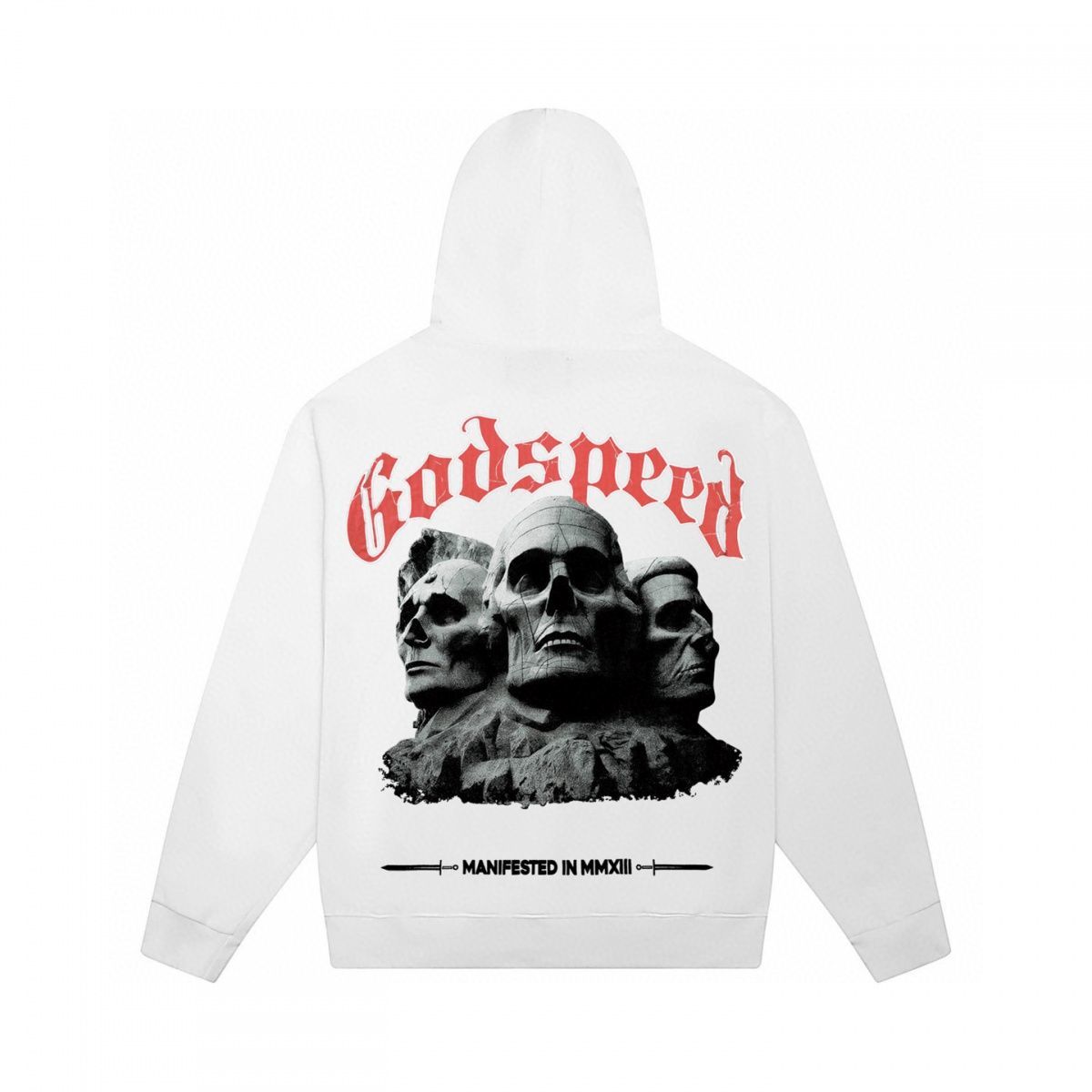 Sudadera con capucha unisex estampado calavera high street algodón_voghion.com