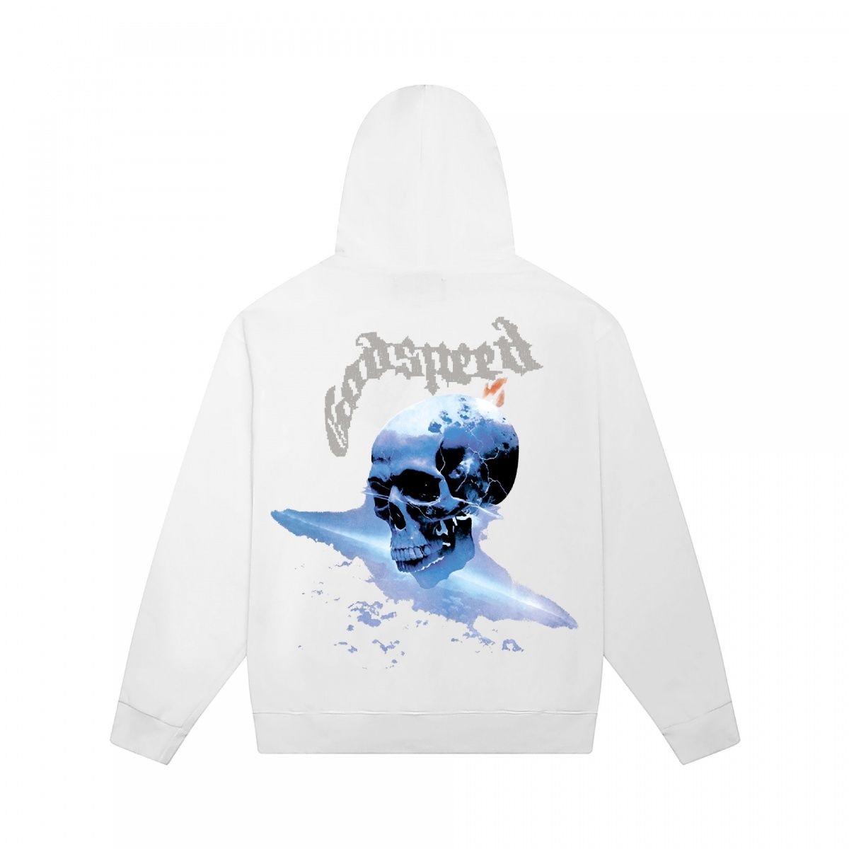 Sudadera unisex con capucha de manga larga, de algodón grueso y estampado de calaveras, marca High Street._voghion.com