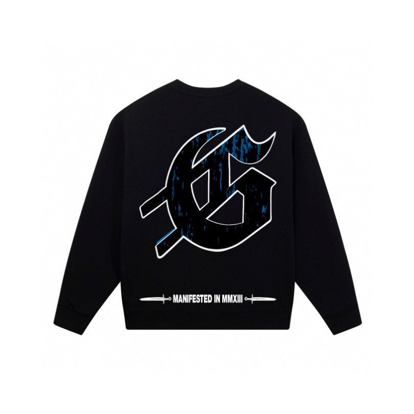 Trendy Brand Skull Rose Heavy Cotton Unisex High Street Crew Neck Long Sleeve Sweatshirt_viptrois.com