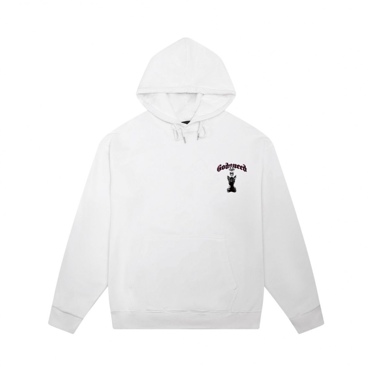 Trendy Brand Skull Print Heavy Cotton Unisex High Street Hooded Sweatshirt Long Sleeve Fashion_viptrois.com
