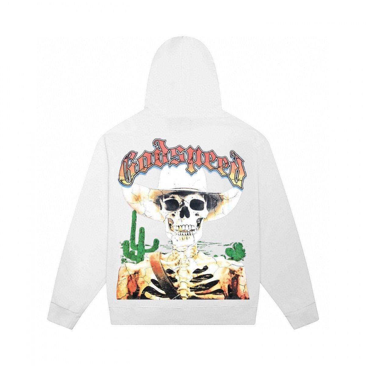 Sudadera con capucha unisex trendy estampado calavera algodón_voghion.com