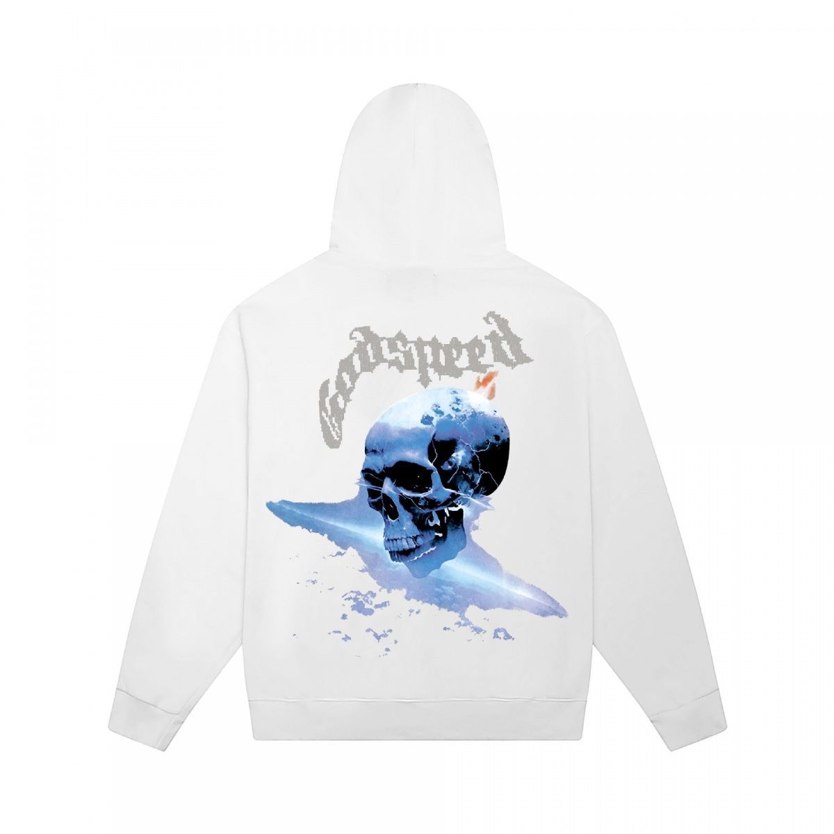 Sudadera con capucha unisex estampado calavera algodón pesado_voghion.com