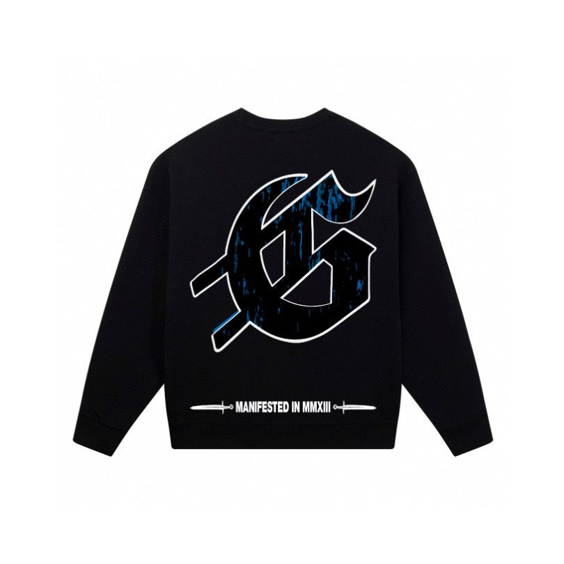 Trendy Brand Skull Rose Heavy Cotton Unisex High Street Crew Neck Long Sleeve Sweatshirt_viptrois.com
