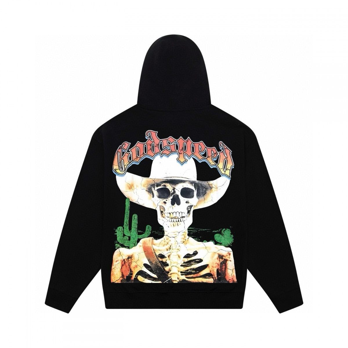 Sudadera con capucha unisex trendy estampado calavera algodón_voghion.com