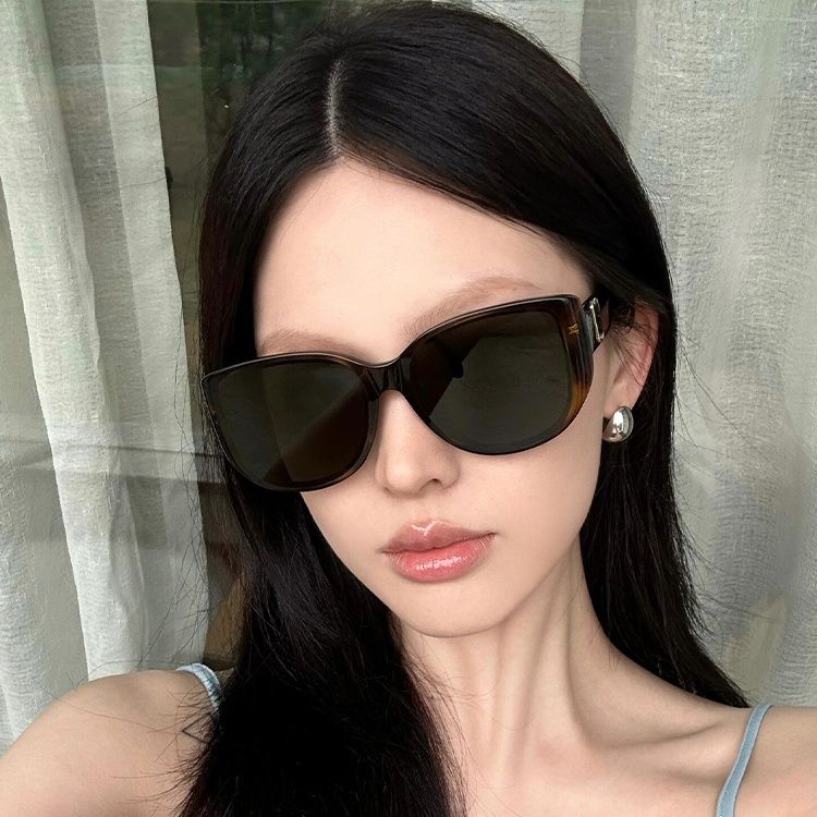 2026新款猫眼大框墨镜女高级感防晒防紫外线大脸显瘦百搭太阳眼镜