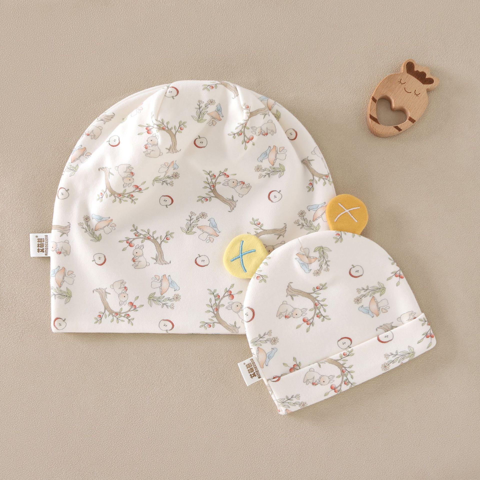 韩版温馨亲子套头棉质帽子91-95%成分韩萌熊秋冬潮流款