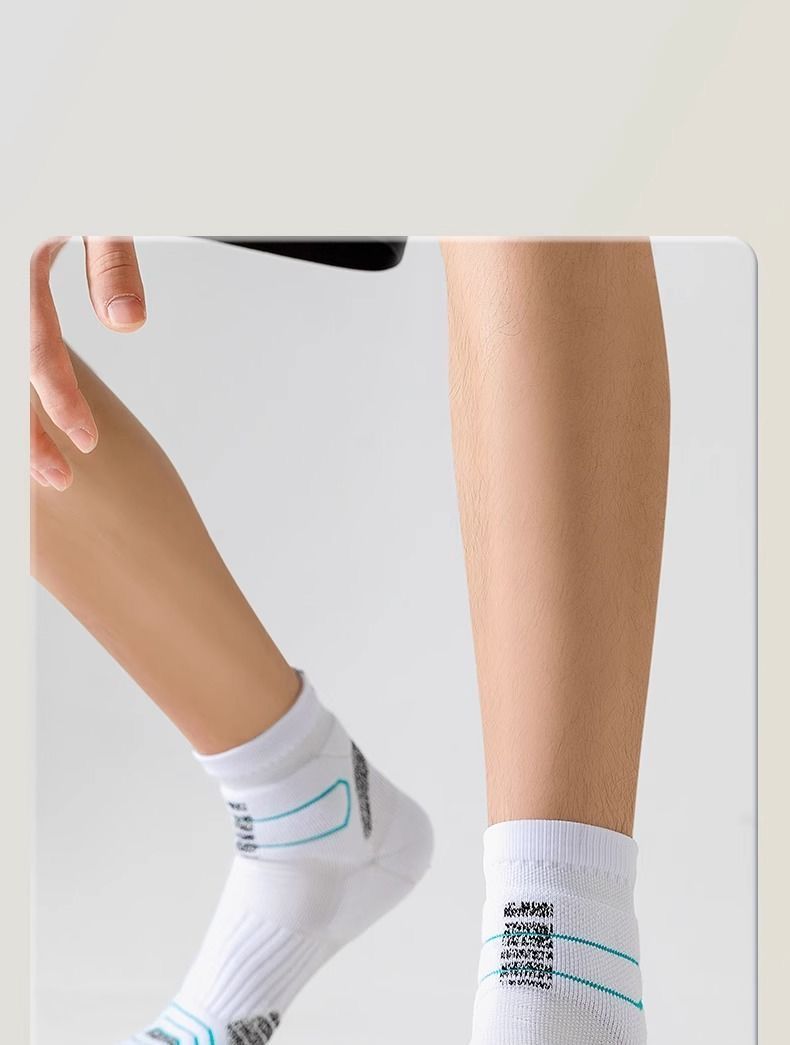 Professional Marathon Running Socks For Men Mid Calf Thickened_voghion.com