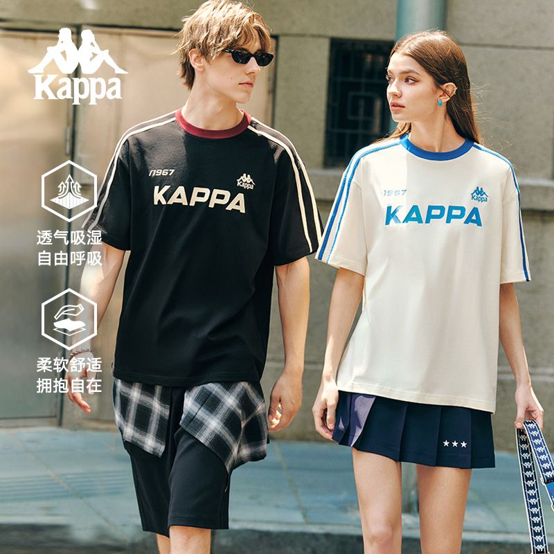 Kappa卡帕背靠背夏季2026新款运动短袖男休闲纯棉t恤半袖上衣女款