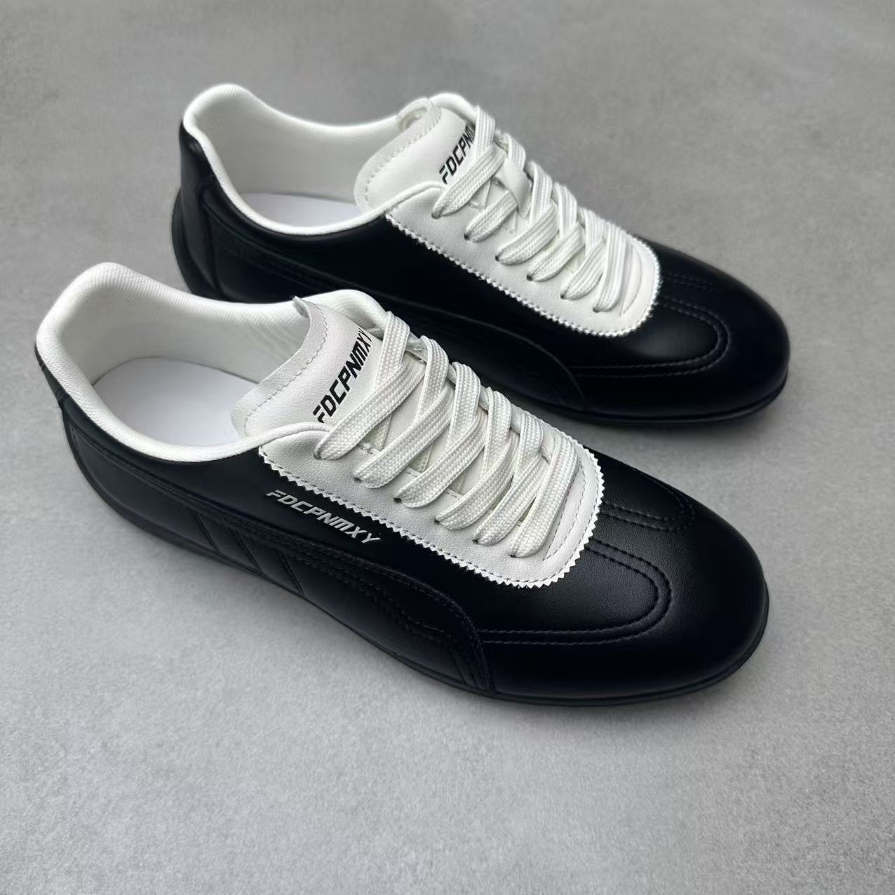 Men's Summer Retro College Style Color-Block Round-Toe Lace-Up German Training European And American Sports Casual_voghion.com