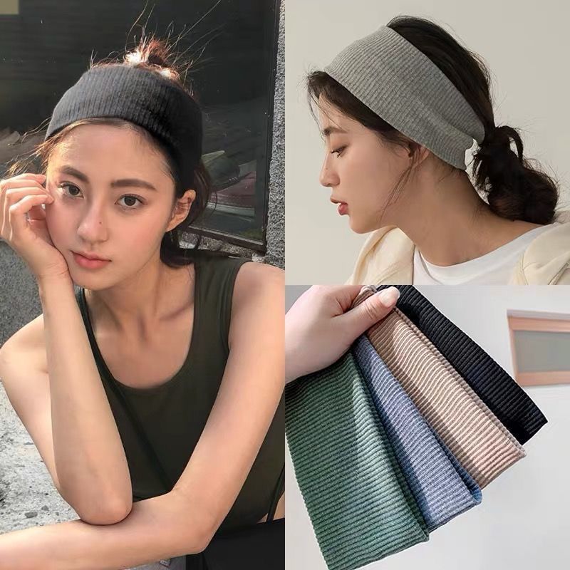 Sports Knitted Washing Face, Wide-brimmed Sweat-absorbing Headwrap, Headband For Running And Yoga, Versatile Hair_voghion.com