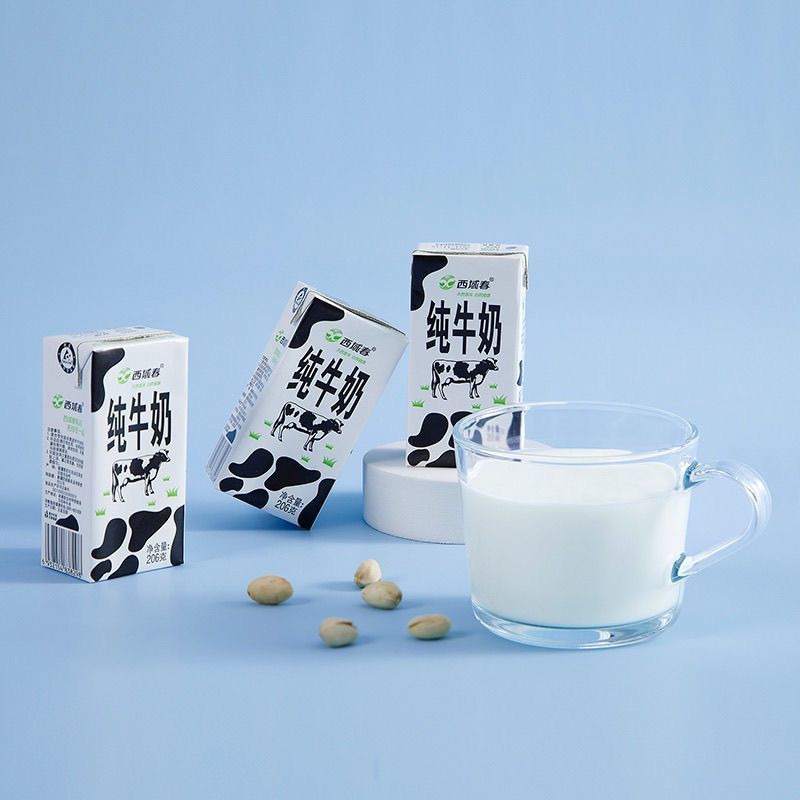 新疆西域春黑砖纯牛奶盒装206g*20盒整箱早餐【加量不加价】