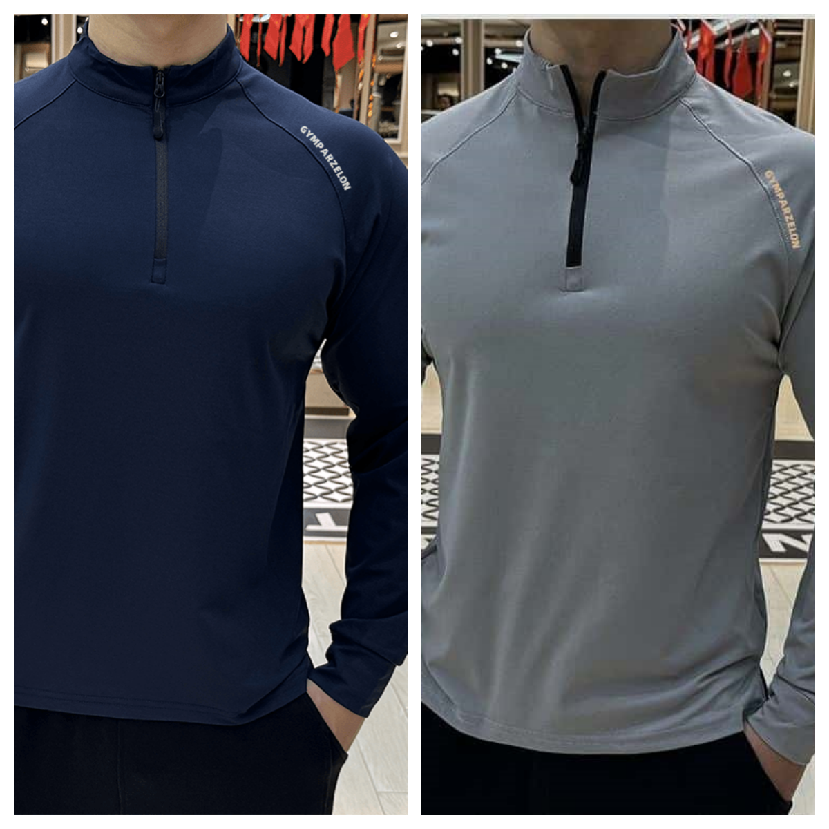 Herren Langarmshirt Slim Fit Für Sport Und Freizeit Elastisch_voghion.com