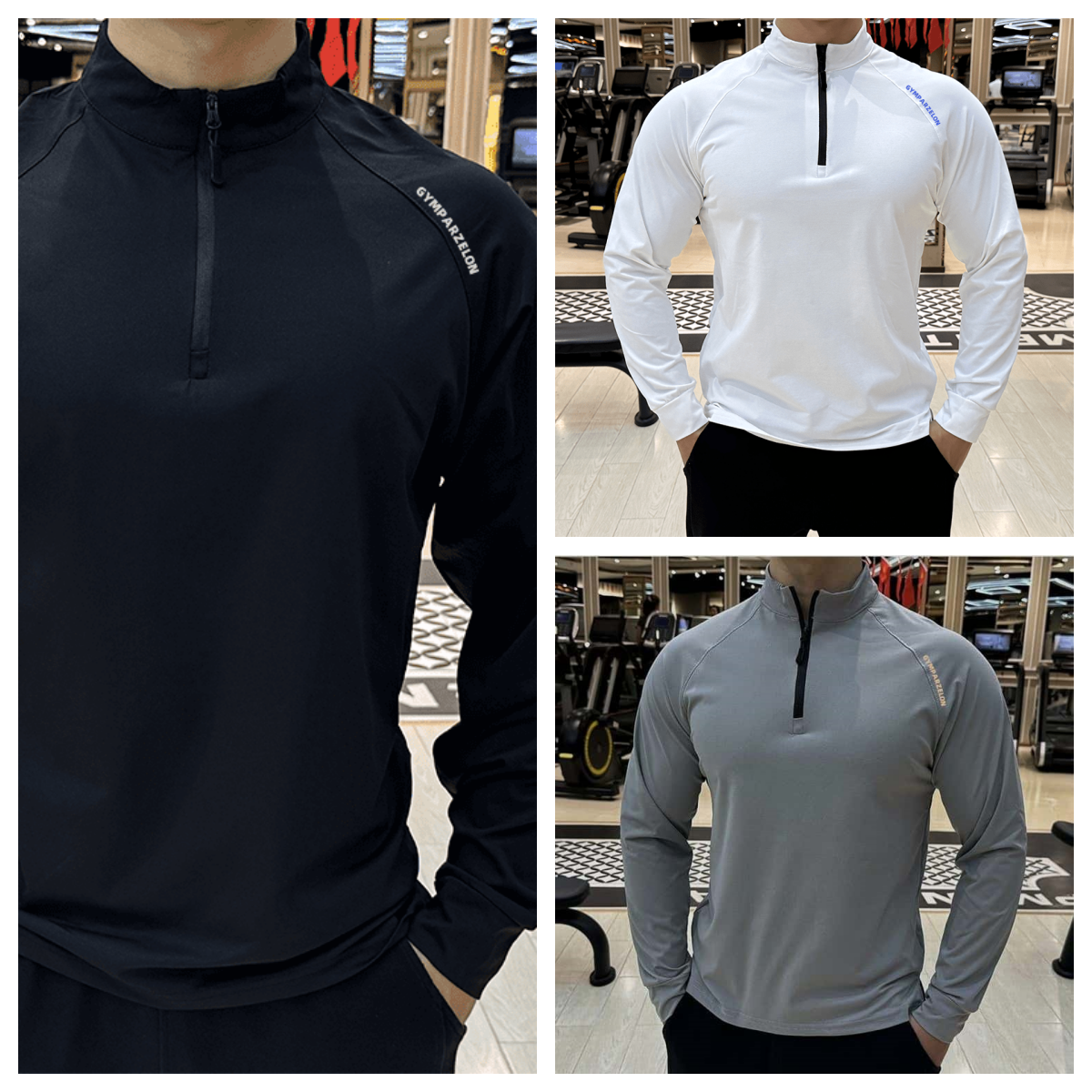 Herren Langarmshirt Slim Fit Für Sport Und Freizeit Elastisch_voghion.com