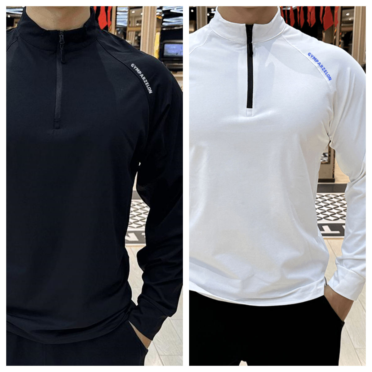 Herren Langarmshirt Slim Fit Für Sport Und Freizeit Elastisch_voghion.com