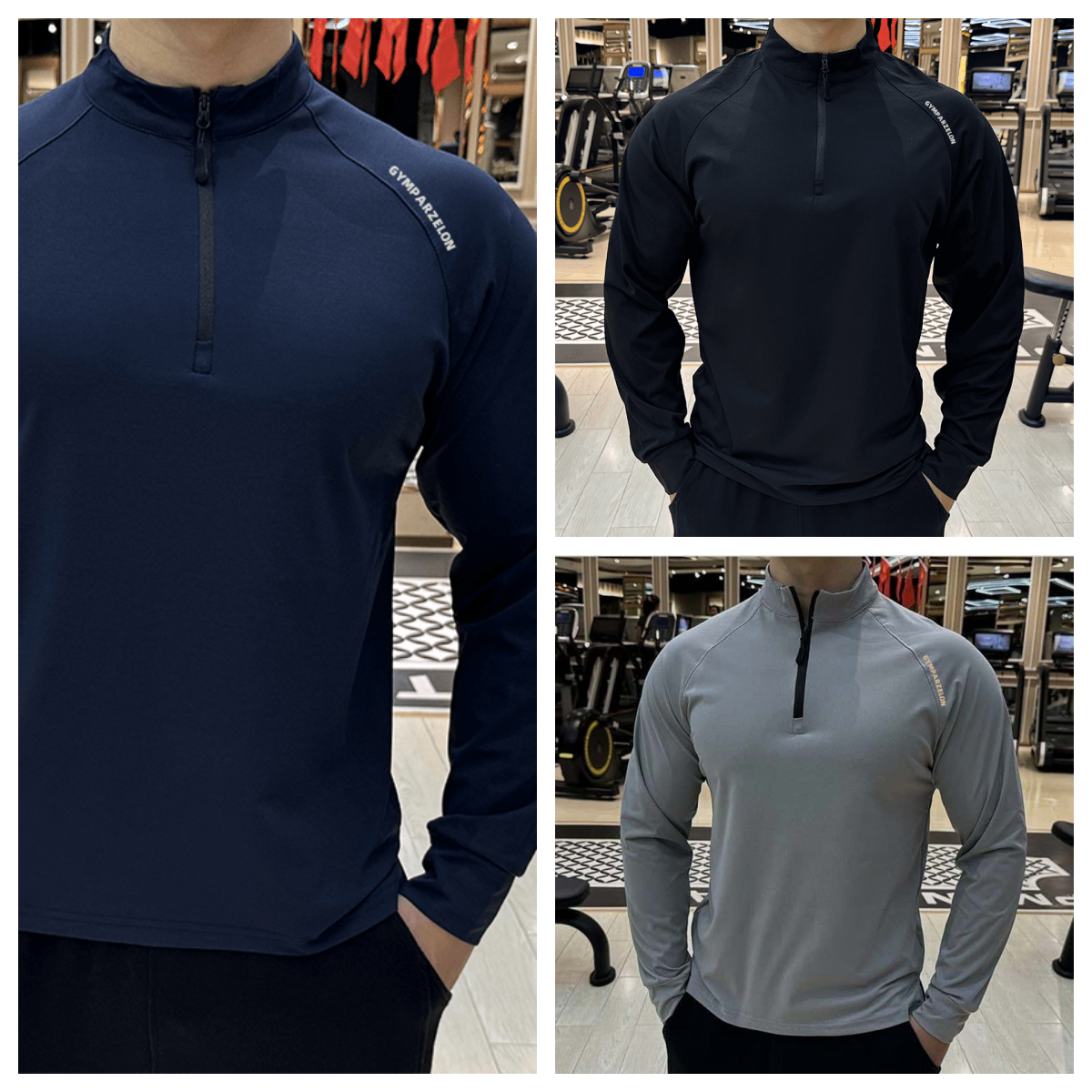 Herren Langarmshirt Slim Fit Für Sport Und Freizeit Elastisch_voghion.com
