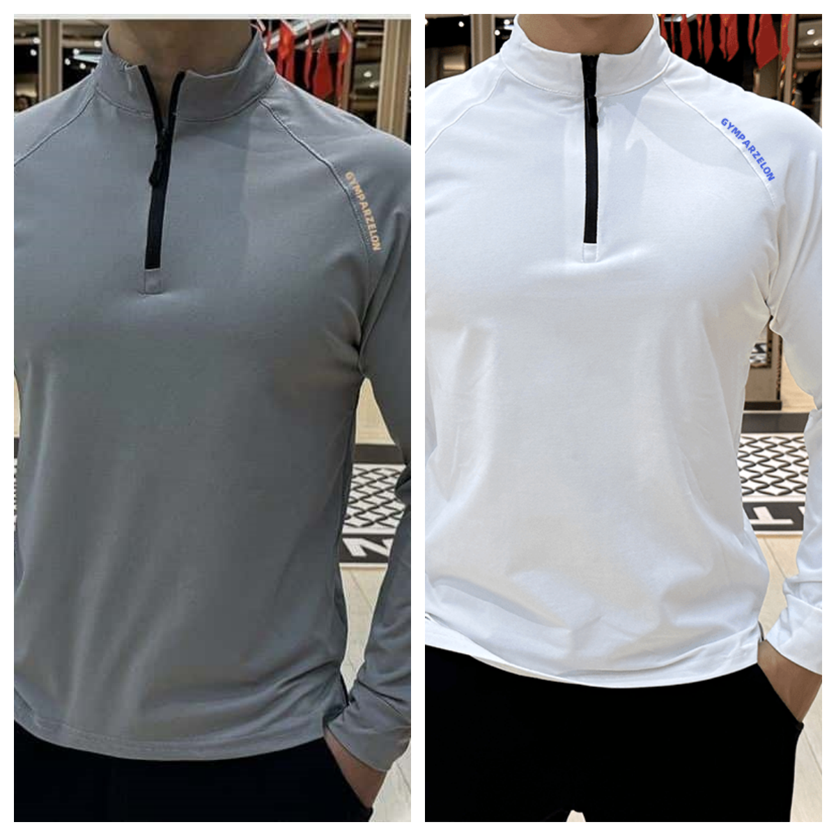 Herren Langarmshirt Slim Fit Für Sport Und Freizeit Elastisch_voghion.com