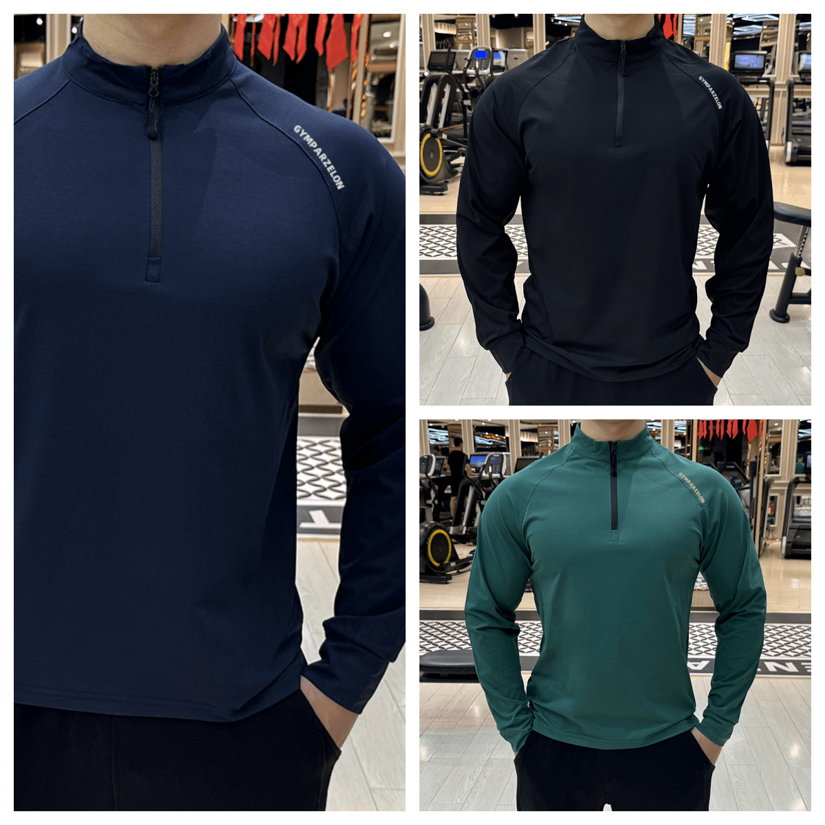 Herren Langarmshirt Slim Fit Für Sport Und Freizeit Elastisch_voghion.com