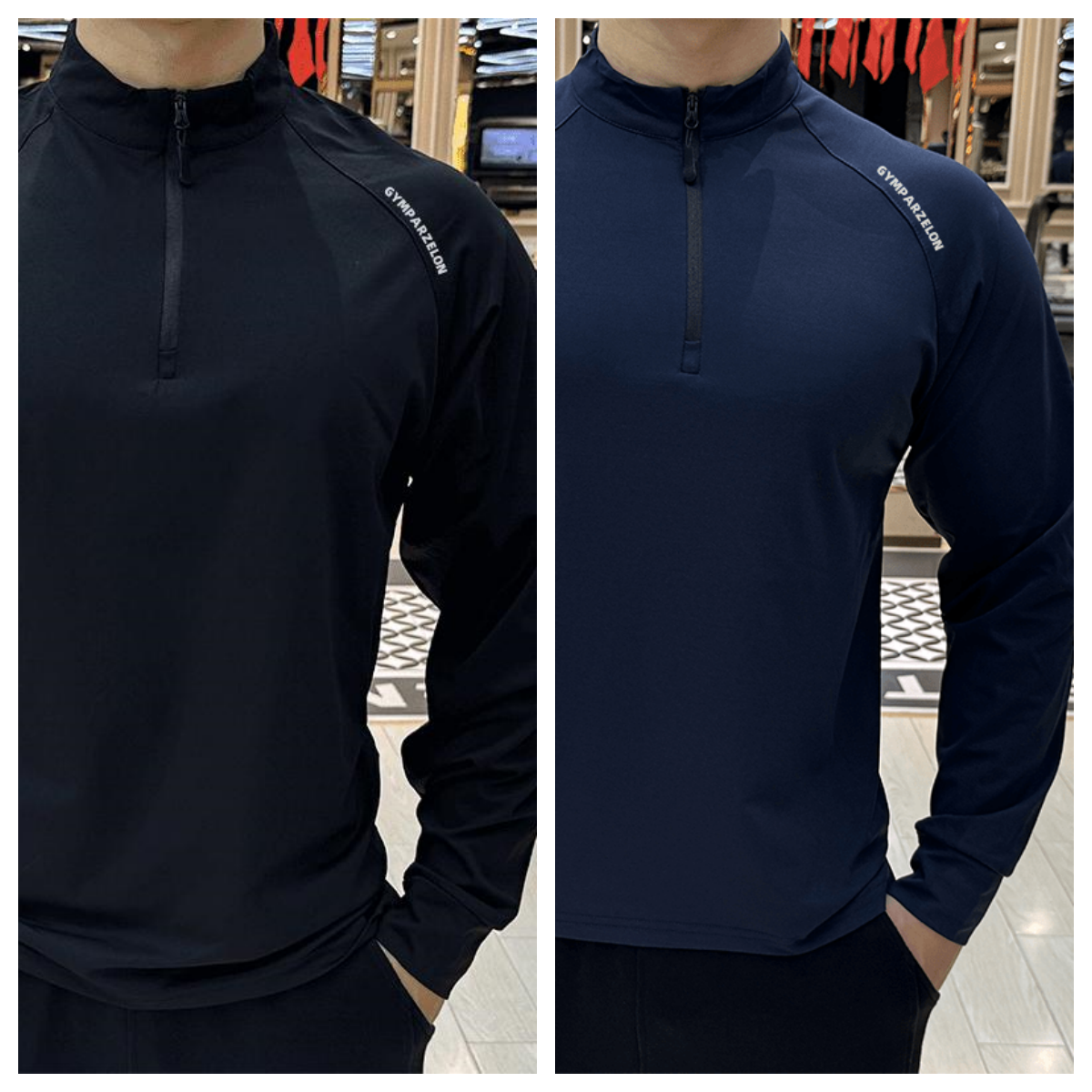 Herren Langarmshirt Slim Fit Für Sport Und Freizeit Elastisch_voghion.com