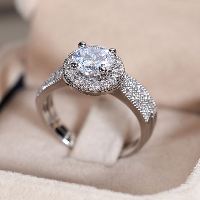Elegant Designer Ring For Women With Round Zirconia Stone_voghion.com