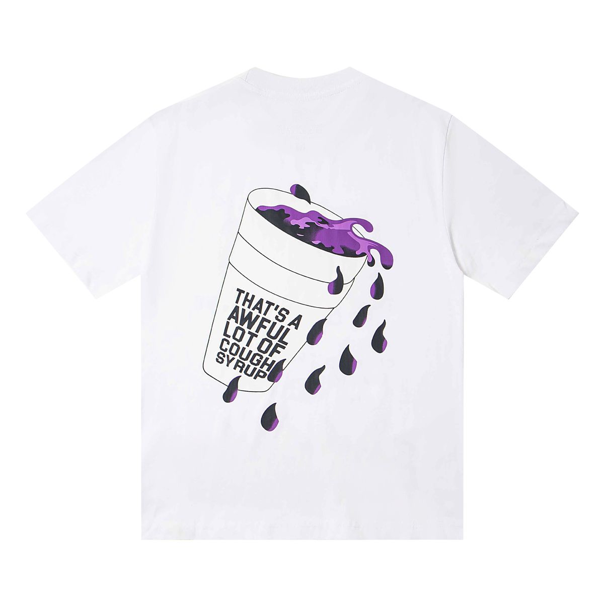 Vintage Cartoon Character Letter Print Short Sleeve T-shirt Men Loose Crew Neck Cotton Streetwear Casual Basic Tee_viptrois.com