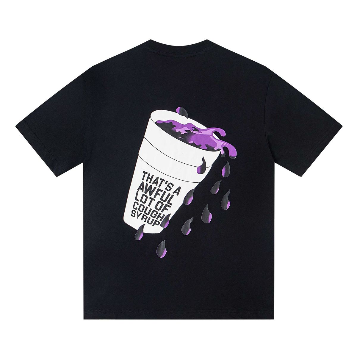 Vintage Cartoon Character Letter Print Short Sleeve T-shirt Men Loose Crew Neck Cotton Streetwear Casual Basic Tee_viptrois.com