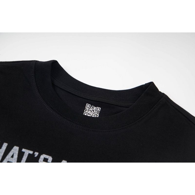 Graphic Letter Print Short Sleeve T Shirt Men Loose Crew Neck Casual Tee Hip Hop Streetwear Black Cotton Top Front Back Double Sided Printed T-shirt_viptrois.com