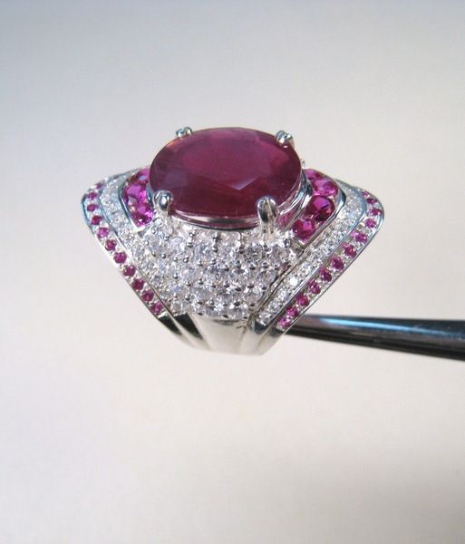 Verstellbarer Statement Ring Mit Rubinimitat Aus Silber_voghion.com
