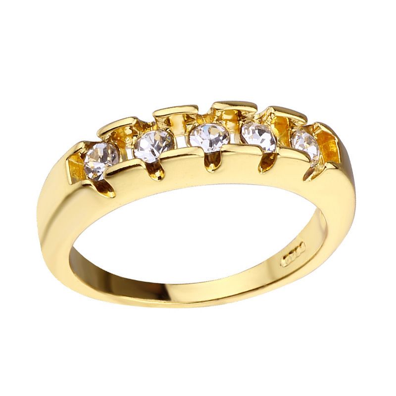 Adjustable Designer Ring In 14k Gold Plated With Simulated Diamond_voghion.com