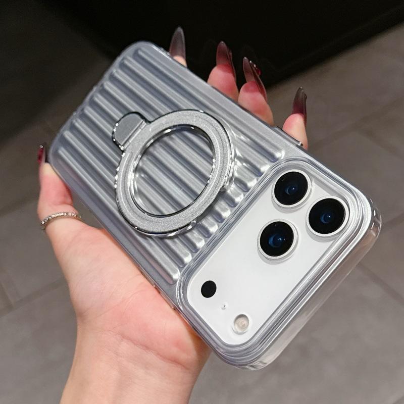 Metal Stand Magnetic Case For IPhone 17 Pro Max, Shockproof Compatible With IPhone 16/15/14 Series, Metal Phone Case Cover Sturdy & Durable_voghion.com