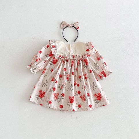 Robe bébé fille à fleurs, style coréen robe princesse chic_voghion.com