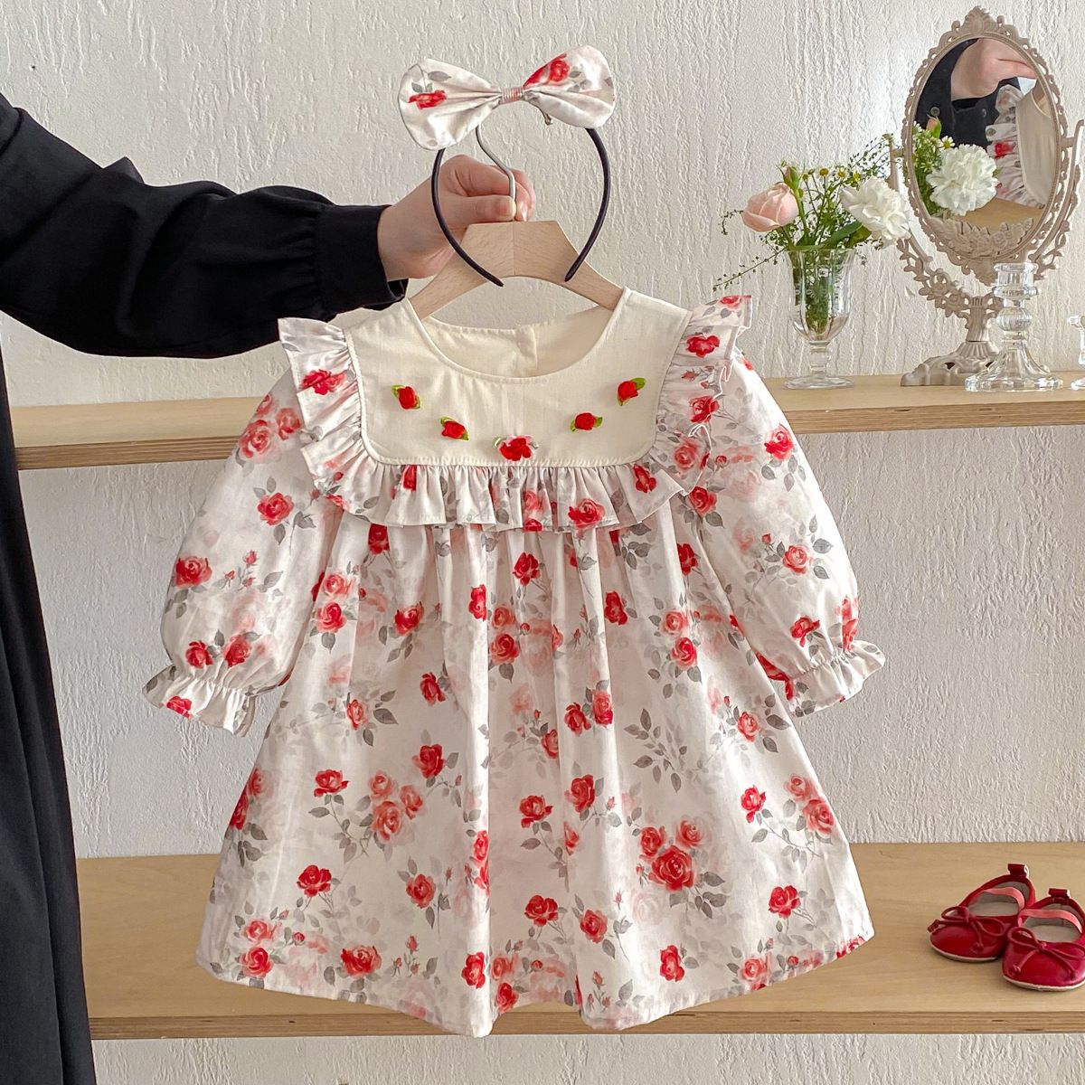 Robe bébé fille à fleurs, style coréen robe princesse chic_voghion.com