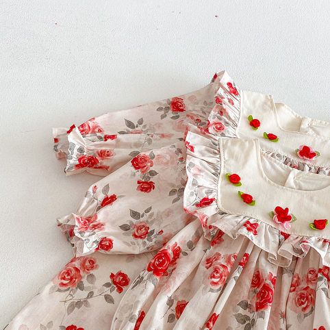 Robe bébé fille à fleurs, style coréen robe princesse chic_voghion.com