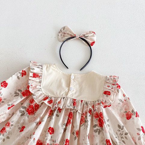 Robe bébé fille à fleurs, style coréen robe princesse chic_voghion.com