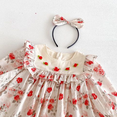 Robe bébé fille à fleurs, style coréen robe princesse chic_voghion.com