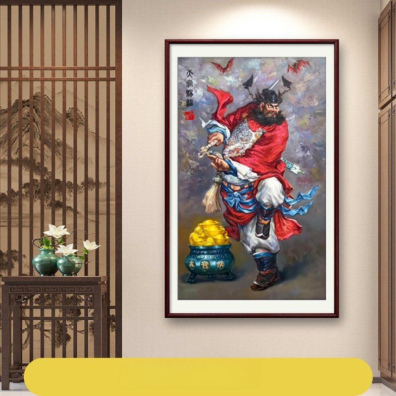 钟馗挂画办公室装饰品伏魔图国画镇宅壁画中堂画神威装饰画 3