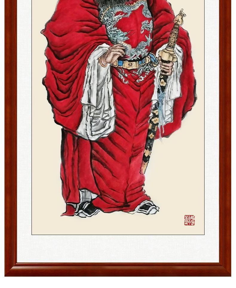 钟馗挂画办公室装饰品伏魔图国画镇宅壁画中堂画神威装饰画 detail 2
