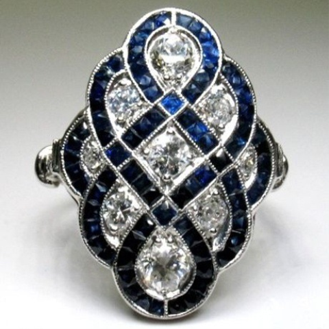 Bague saphir designer design fermé pour style tendance_voghion.com