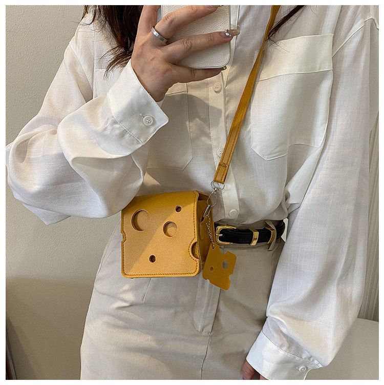 Mini borsa a tracolla a forma di formaggio design niche carina_voghion.com