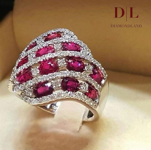 Elegant Blue Zircon Engagement Ring Set For Couples Rose Red_voghion.com