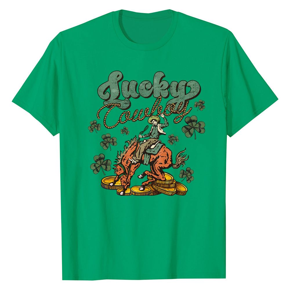 Nouveau t-shirt imprimé tendance coupe ample pour la Saint-Patrick_voghion.com