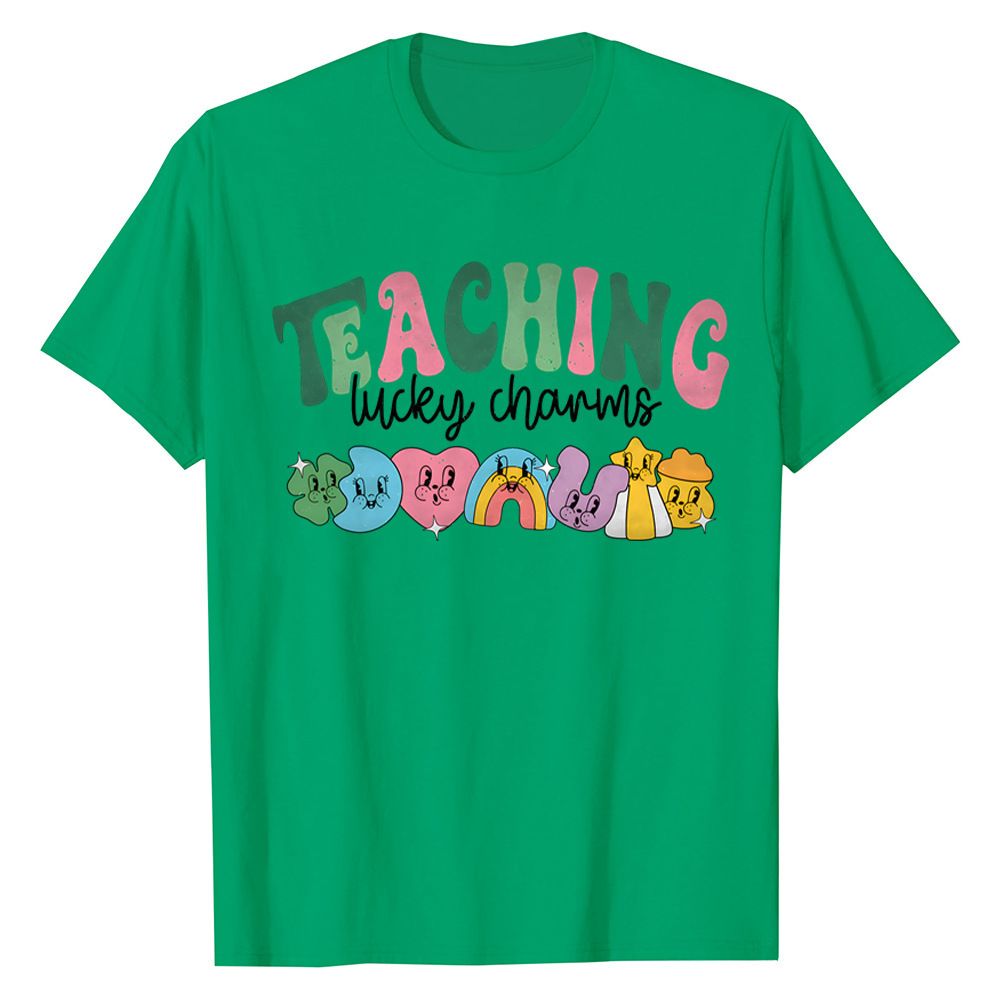 Nouveau t-shirt imprimé tendance coupe ample pour la Saint-Patrick_voghion.com