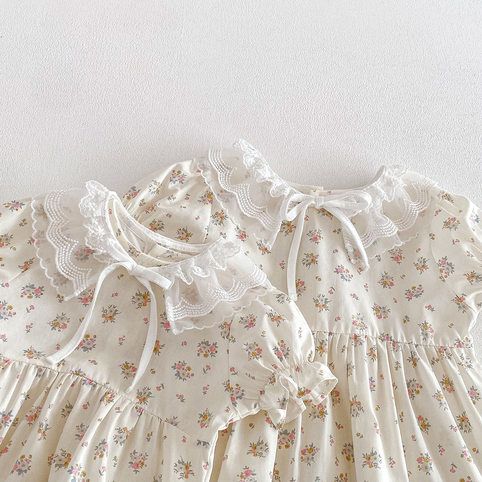 Casual Sommerkleid Mit Spitzenkragen Für Mädchen_voghion.com