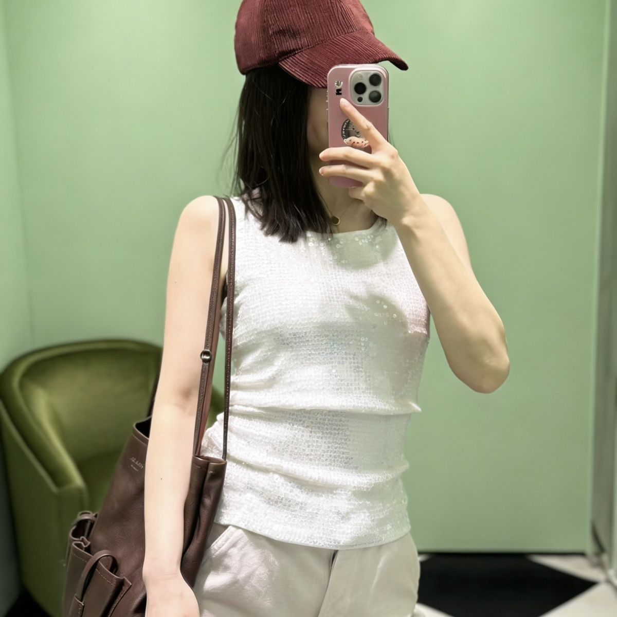 New 2026 Heavy-duty Summer Sequin Slim-fit Design Camisole Versatile Base Layer High-end Sleeveless Top_ecoleips.com